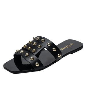 Dames, Fashion Rivet, Vlakke Sandalen, Casual
