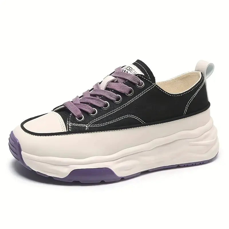 Dames - Canvas schoenen - Dikke Zool - Modieus & Comfortabel