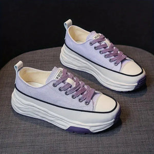 Dames - Canvas schoenen - Dikke Zool - Modieus & Comfortabel