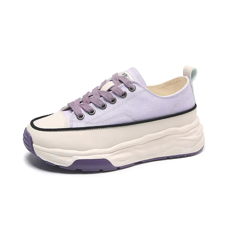 Dames - Canvas schoenen - Dikke Zool - Modieus & Comfortabel