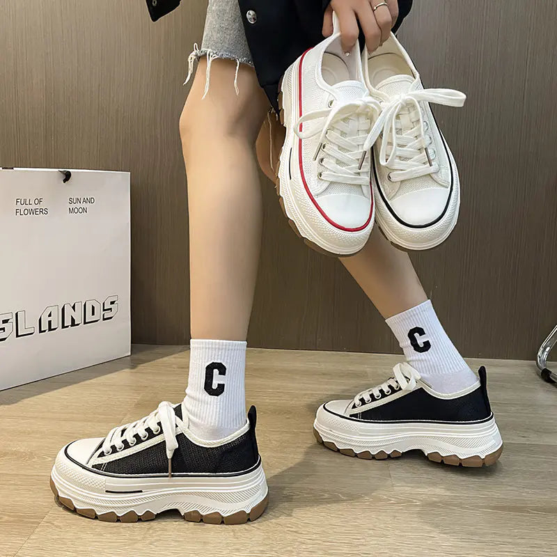 Dames, Casual, Dikke Zool, Ademend